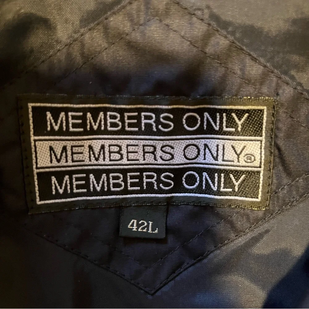 Vintage Men’s Members Only Racer Jacket Navy Size XL - Picture 5 of 6